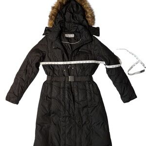 Marc New York Black Puffer Coat with Fur Trim
